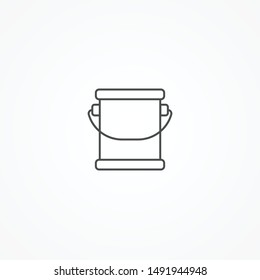 Bucket vector icon sign symbol