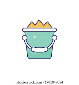 Bucket vector icon style illustration. EPS file 10