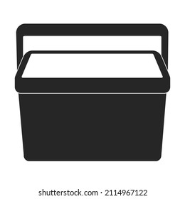Bucket vector icon.Black vector icon isolated on white background bucket.