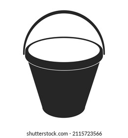 Icono vectorial de cubo.Icono vector negro aislado en cubo de fondo blanco.