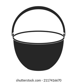 Icono vectorial de cubo.Icono vector negro aislado en cubo de fondo blanco.