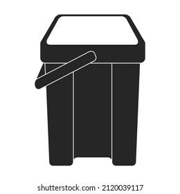 Bucket vector icon.Black vector icon isolated on white background bucket.