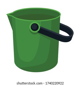 Bucket vector icon.Cartoon vector icon isolated on white background bucket.