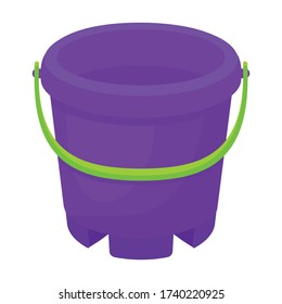 Bucket vector icon.Cartoon vector icon isolated on white background bucket.
