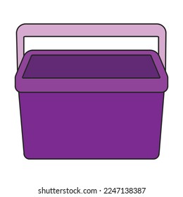 Bucket vector icon.Color vector icon isolated on white background bucket.