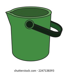 Bucket vector icon.Color vector icon isolated on white background bucket.