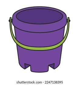 Icono vectorial de cubo.Icono vectorial de color aislado en cubo de fondo blanco.