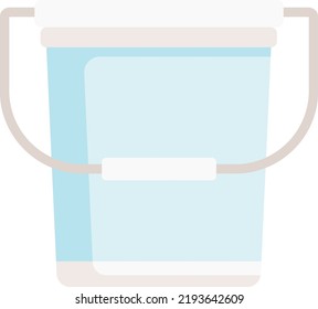 Bucket Vector illustration icon in trendy flat style isolated on white background