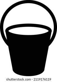 ilustración de bucket Vector en un fondo transparente. Símbolos de calidad premium. Icono vector glifos para concepto y diseño gráfico.