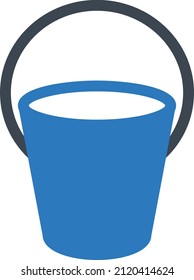 Eimer, Vektorgrafik auf transparentem Hintergrund. Symbole in Premium-Qualität. Glyphen Vektorsymbol für Konzept und Grafikdesign.