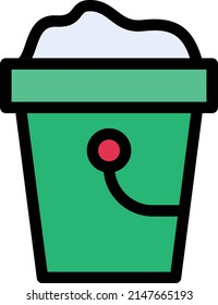ilustración de bucket Vector en un fondo transparente. Símbolos de calidad premium. Icono vectorial de trazo para el concepto y diseño gráfico.