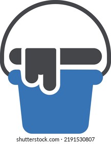 ilustración de bucket Vector en un fondo transparente. Símbolos de calidad superior. Iconos vectoriales de glifos para diseño de conceptos y gráficos.