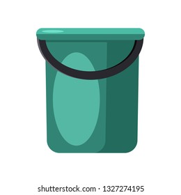 Bucket vector illustration. Water, mopping, floor cleaning. Cleaning concept. Vector illustration can be used for topics like household, housekeeping, hygiene