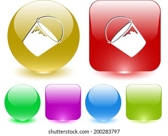 Bucket. Vector interface element.