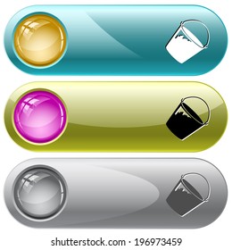 Bucket. Vector internet buttons.