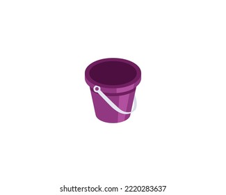 Bucket vector isolated icon. Bucket emoji illustration. Bucket vector isolated emoticon