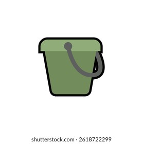 Bucket vector isolated icon. Bucket emoji illustration. Bucket vector isolated emoticon