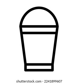 Bucket Vector Line Icon Design