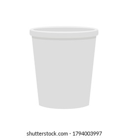 Vector de cubo. Cubo de fondo blanco.