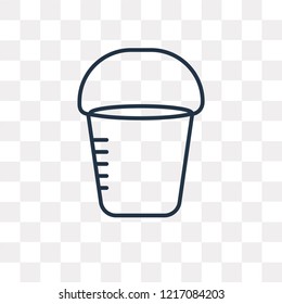Bucket vector outline icon isolated on transparent background, high quality linear Bucket transparency concept can be used web and mobile