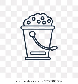 Bucket vector outline icon isolated on transparent background, high quality linear Bucket transparency concept can be used web and mobile