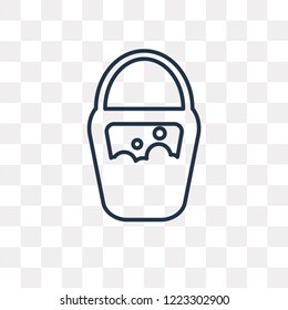 Bucket vector outline icon isolated on transparent background, high quality linear Bucket transparency concept can be used web and mobile