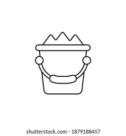 Bucket  Vector Outline Icon Style Illustration. EPS 10 File 