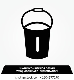 bucket vector sign icon design 