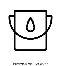 bucket vector thin line icon 