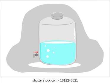 cubo de agua en el fondo
