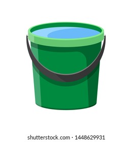 Bucket with water vector design illustration isolated on white background