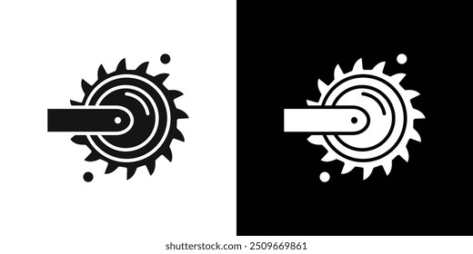 Bucket wheel excavator icon Flat vector set outline