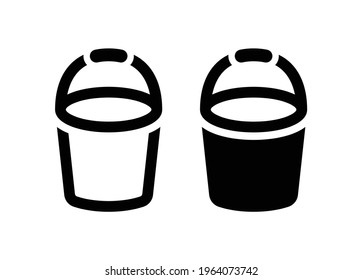 Icono vectorial de baldes o equipos de pavimento