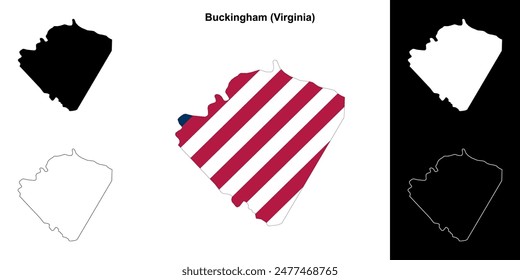 Buckingham County (Virginia) Outline-Kartenset