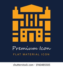 Buckingham Palace premium material ui ux isolated vector icon in navy blue and orange colors svg