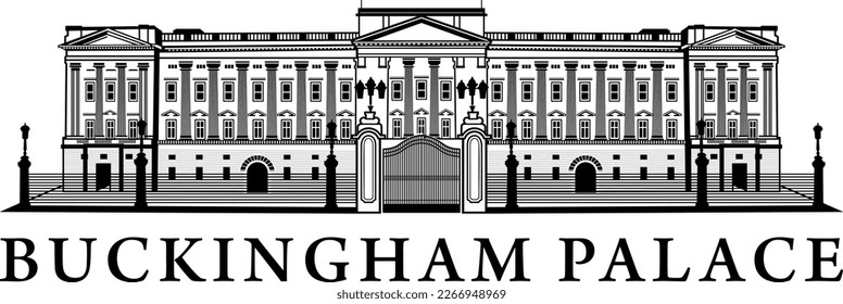 arte de diseño vectorial del palacio de buckingham