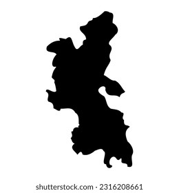 Buckinghamshire map, administrative county of England. Vector illustration.