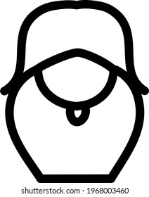 Buckle bag, icon illustration, vector on white background