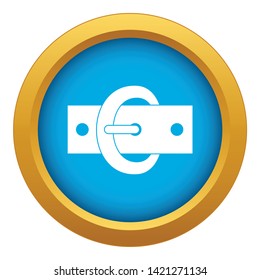 Buckle belt icon blue vector isolated on white background for any design