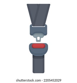 Vector de dibujos animados del icono de la hebilla. Asiento de auto. Cinturón de seguridad