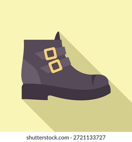 Buckle up boot icon. Flat illustration of buckle up boot icon for web design