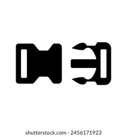 buckle icon. backpack buckle vector color editable