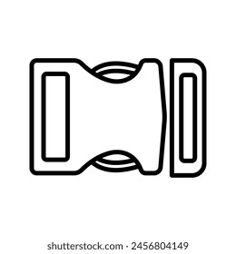 icono de la hebilla. Vector de la hebilla de la mochila