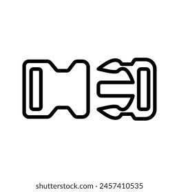 buckle icon. backpack buckle vector color editable