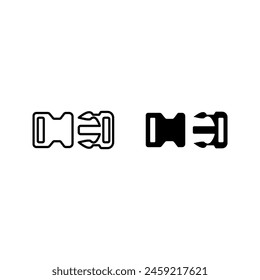 buckle icon. backpack buckle vector color editable