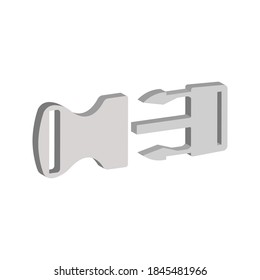 icono de la hebilla. vector de hebilla de mochila. ilustración vectorial