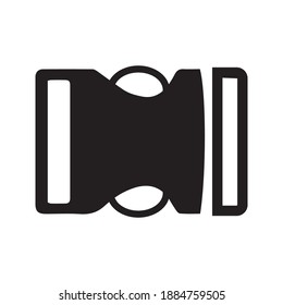 icono de la hebilla. vector de hebilla de mochila. ilustración vectorial sobre fondo blanco