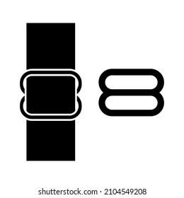 buckle icon. backpack buckle vector. vector illustration