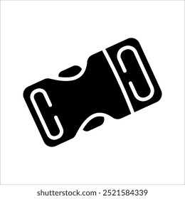 buckle icon, backpack buckle vector, metal belt buckle vector icon, vector illustration.
