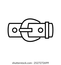 Schnallensymbol. Rucksack Schnalle Vektor. Metall Gürtel Schnalle Vektor Symbole Farbe bearbeitbar